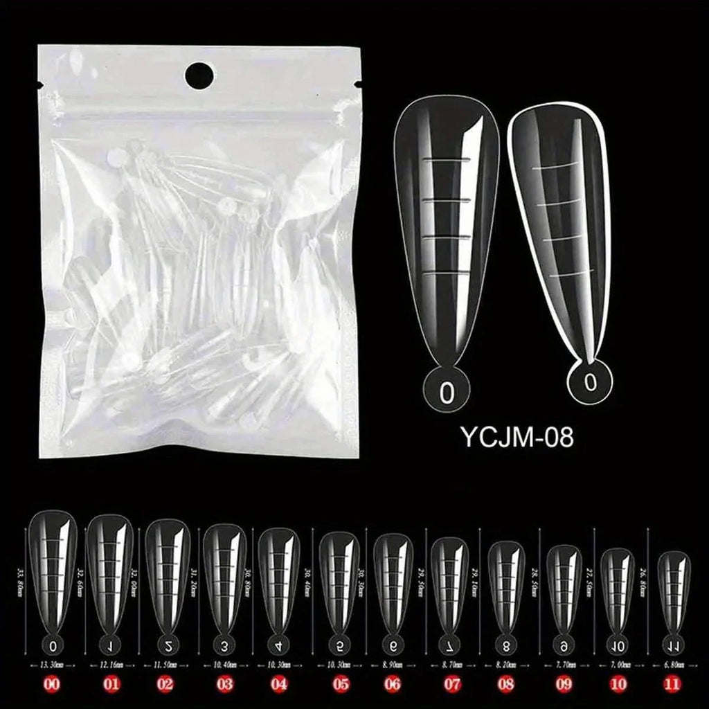 60/120Pcs Full Cover False Nail Tips | French Acrylic UV Gel False Nail Tips QXL