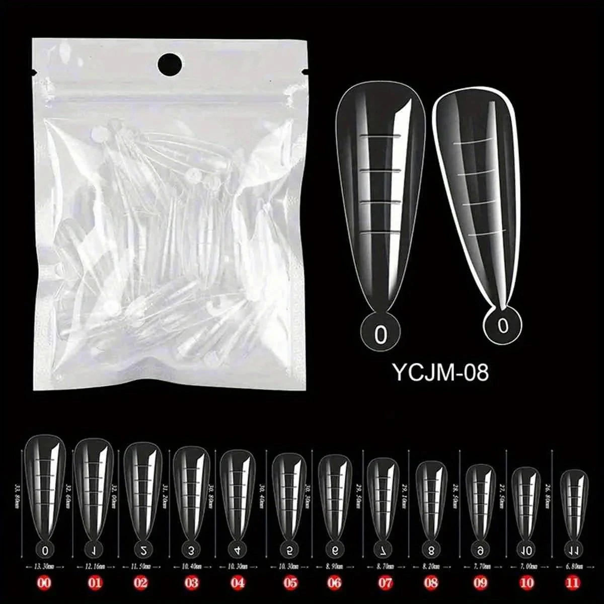 60/120Pcs Full Cover False Nail Tips | French Acrylic UV Gel False Nail Tips QXL