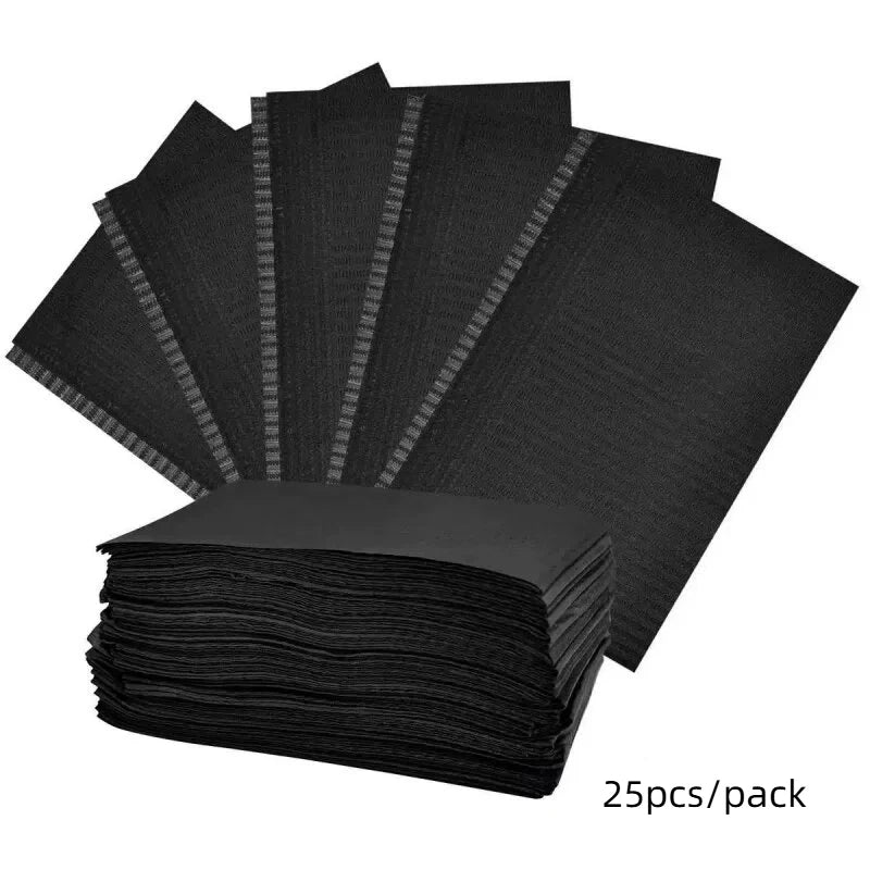 25-Pack Disposable Waterproof Tattoo Table Cover Mats Tattoo Table Mat QXL black