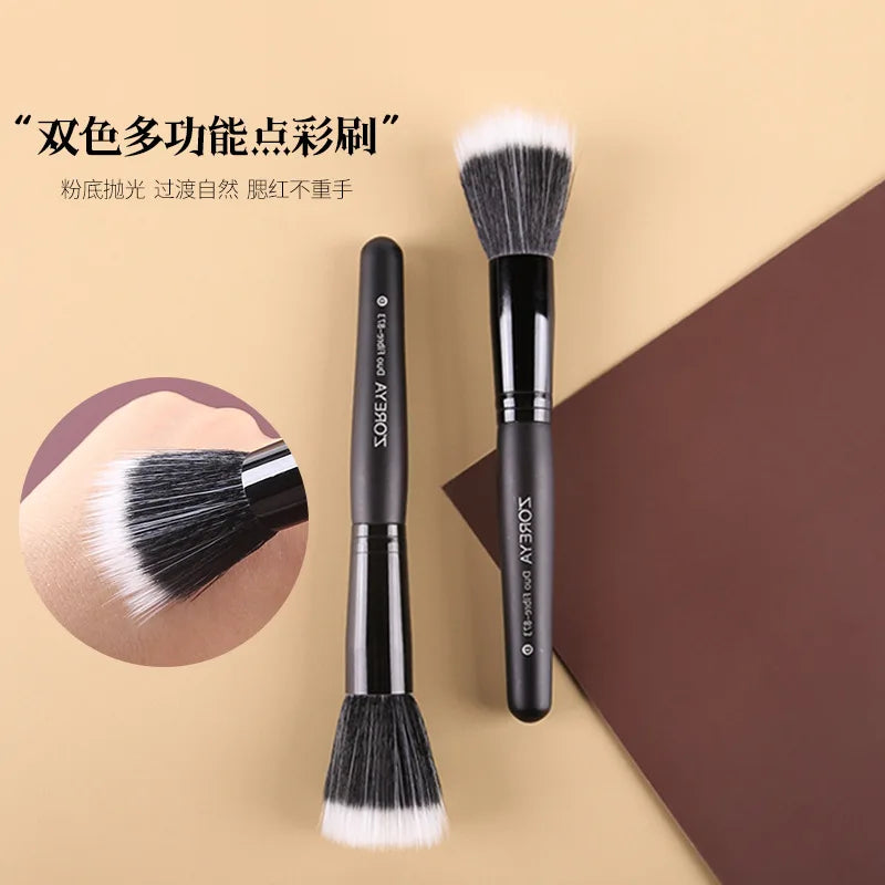 Fluffy Blush Blending Brush | Black Wooden Handle Makeup Blush Makeup Brush QXL
