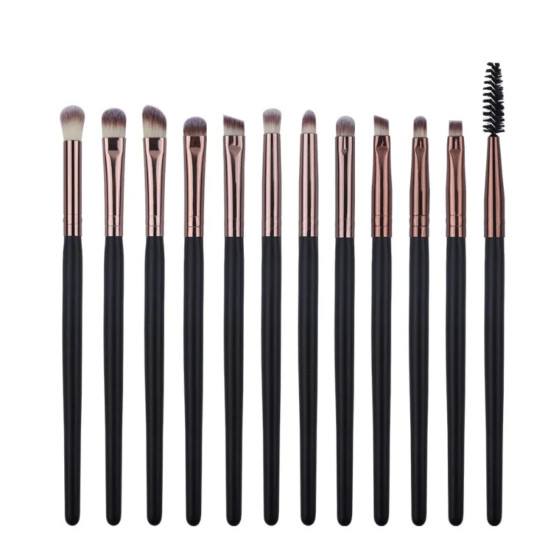 12-Piece Eye Makeup Brush Set – Blending, Shading & Brow Eye Makeup Brush Set QXL