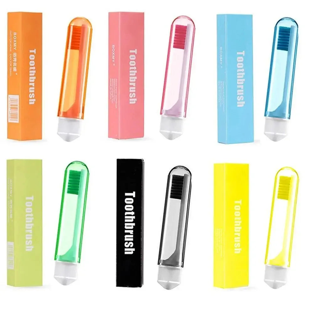 5-Pack Folding Travel Toothbrush | Soft Bristles, Portable Travel Toothbrush QXL