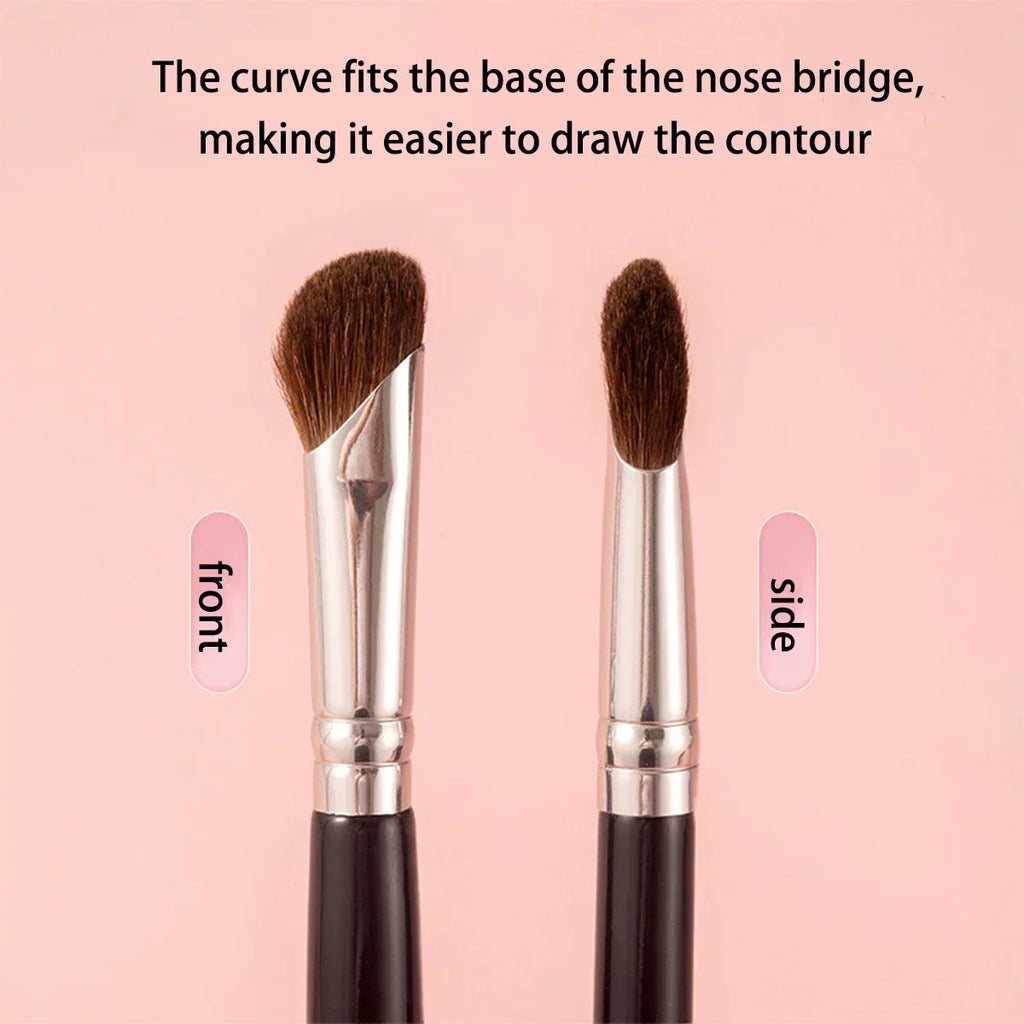 3-Piece Makeup Brush Set | Contour, Eyebrow & Eyeliner Makeup Brush Set QXL