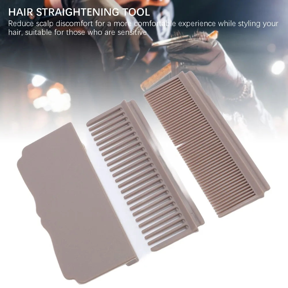 Nylon & Carbon Fiber Flat Iron Comb Attachment – 4-Pack Set Hair Styling Comb QXL