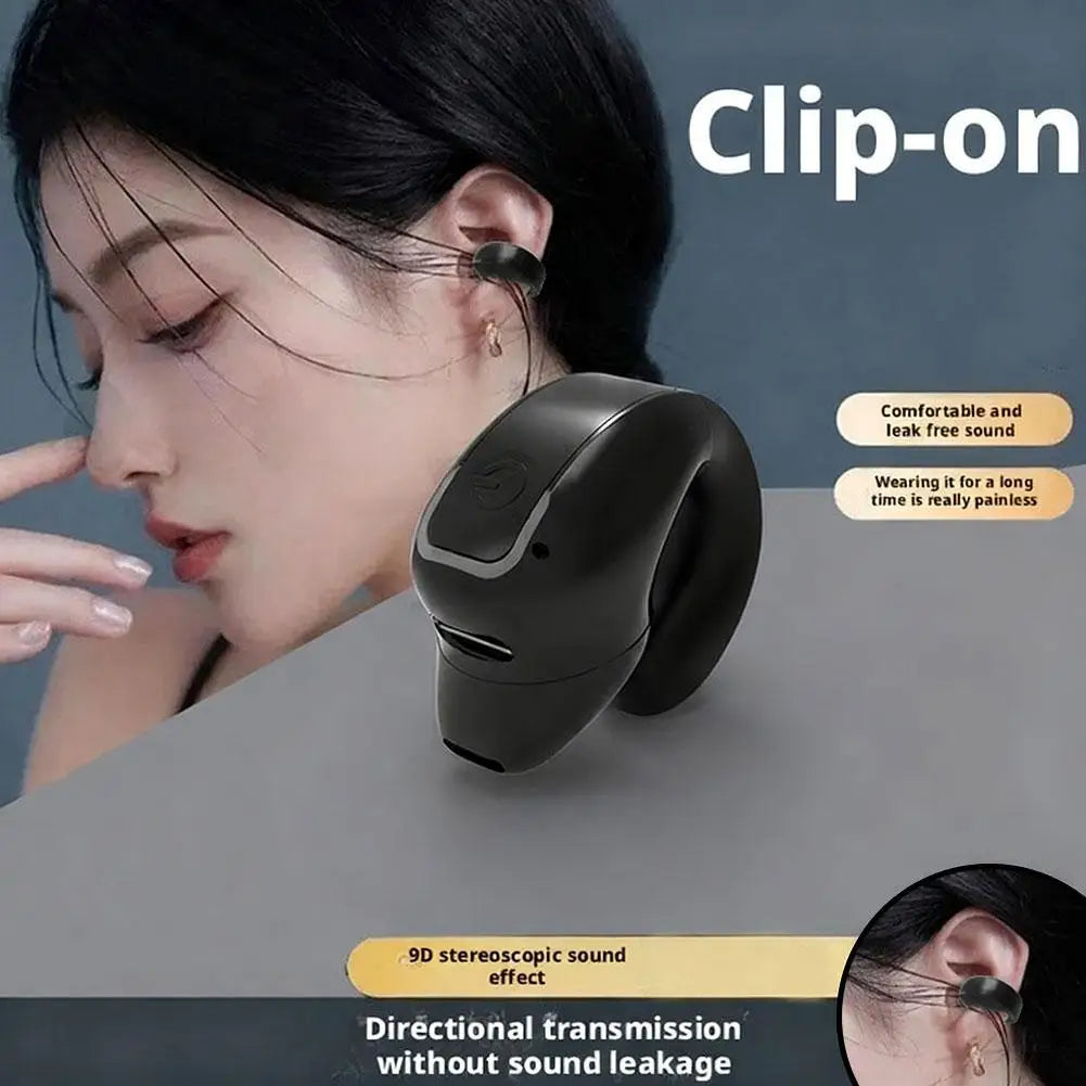 Ear-Clip Bone Conduction Bluetooth 5.3 Wireless Earphone Bluetooth Earphone QXL