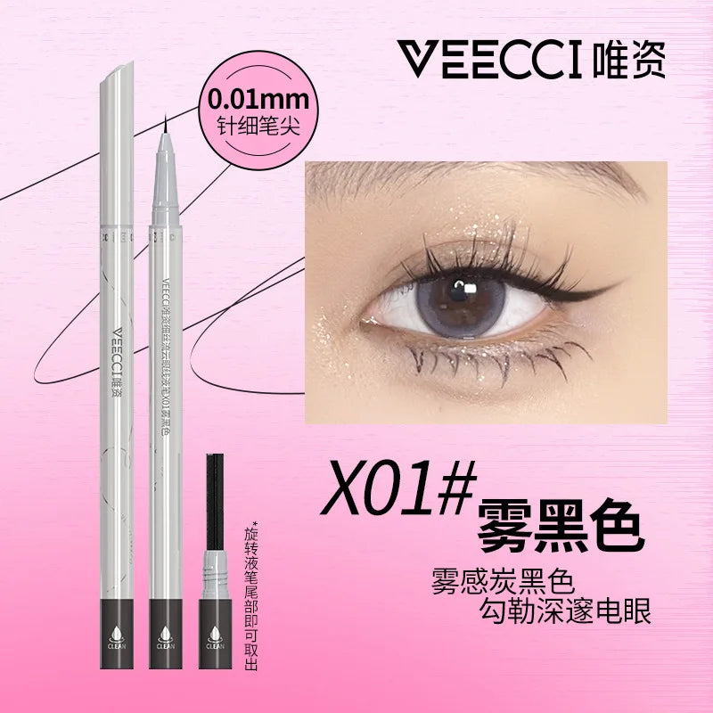 VEECCI Double-Ended Liquid Eyeliner – Waterproof & Long-Lasting Liquid Eyeliner Pen QXL X01