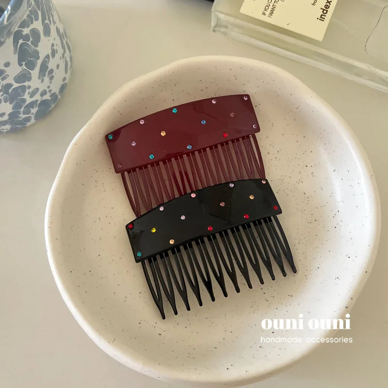 Diamond Side Comb Hair Clip | Dense Teeth Edge Clip Hair Clip Side Comb QXL