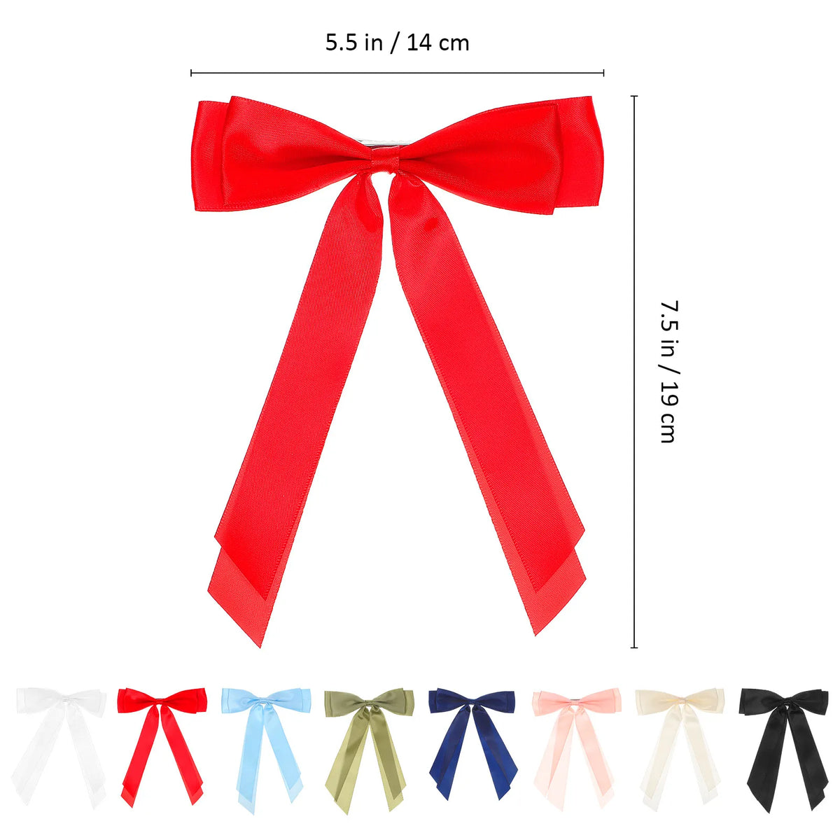 8-Pack Bow Hair Clips | Alligator Clips for Women & Teens Bow Hair Clips QXL