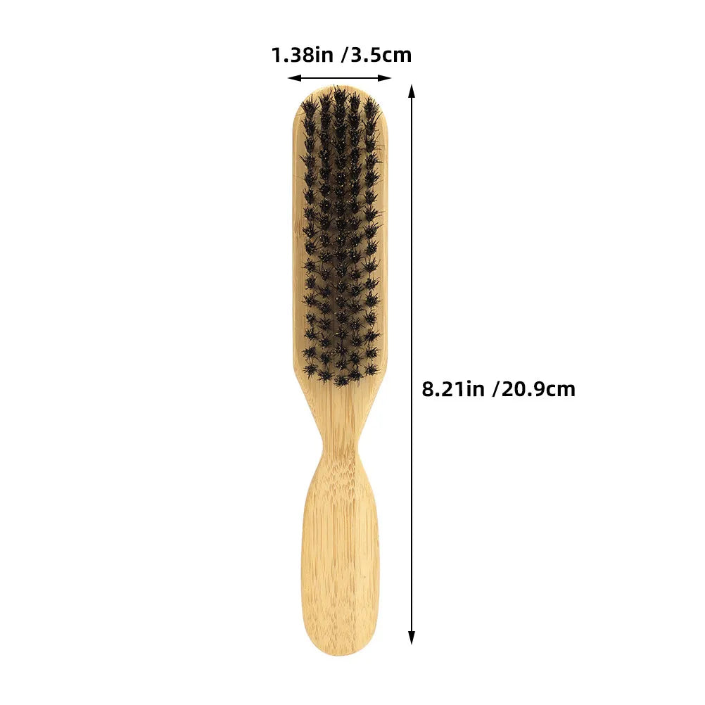 Boar Bristle Beard Brush – Wooden Handle Men's Grooming Tool Beard Grooming Brush QXL