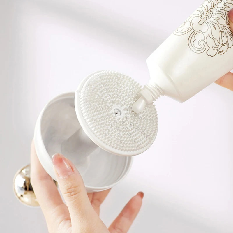 Face Wash Foam Maker with Silicone Brush | Facial Cleanser Facial Foam Maker QXL