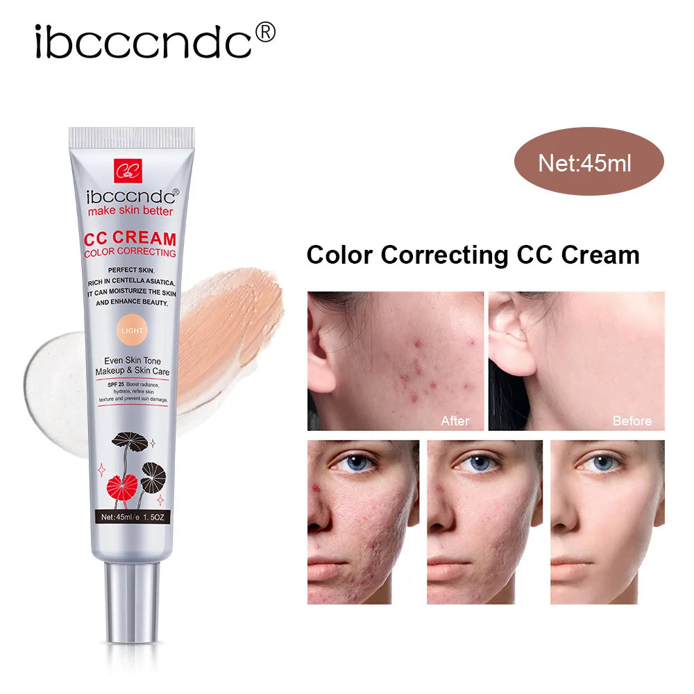 ibcccndc CC Cream Foundation SPF 25 | Moisturizing Primer CC Cream Foundation QXL