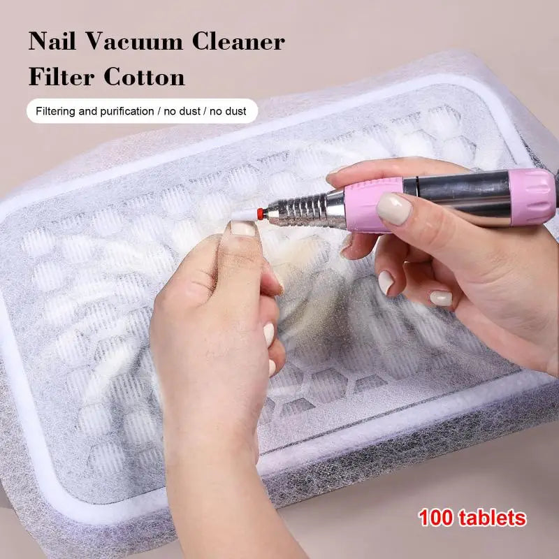 Nail Dust Collector Filter Papers 100/200-Pack | Non-Woven Nail Dust Filter Paper QXL