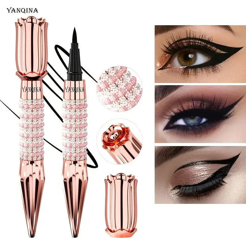 Precision Black Liquid Eyeliner – Waterproof & Quick-Dry Liquid Eyeliner Pen QXL