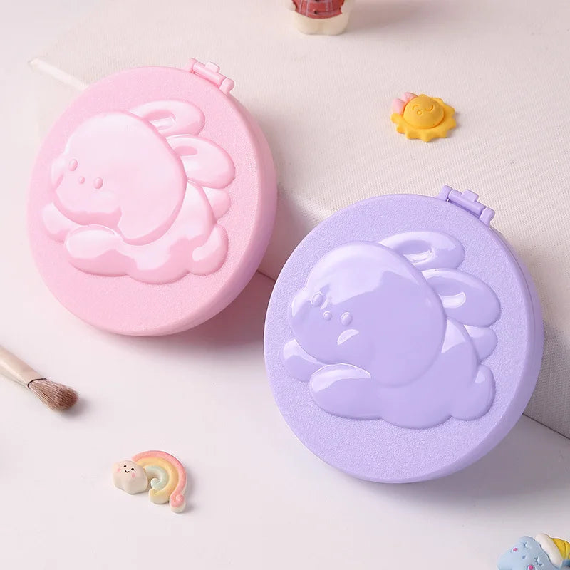 Rabbit Compact Pocket Mirror & Comb Set | Cute Mini Travel Compact Pocket Mirror QXL
