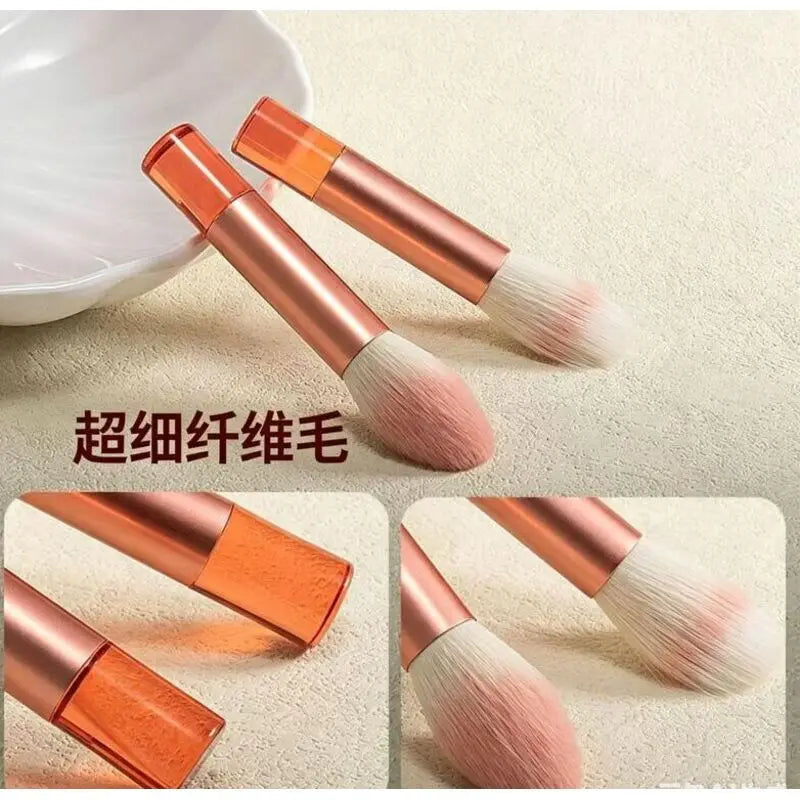 8-Piece Mini Makeup Brush Set | Crystal Handle Travel Kit Makeup Brush Set QXL