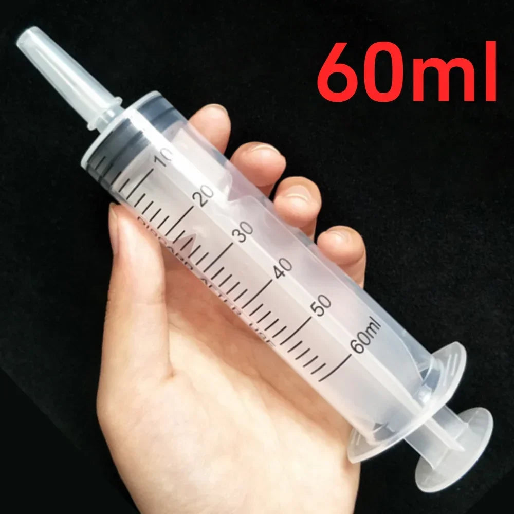60ml Reusable Plastic Feeding Syringe | Animal & Hydroponic Animal Feeding Syringe QXL