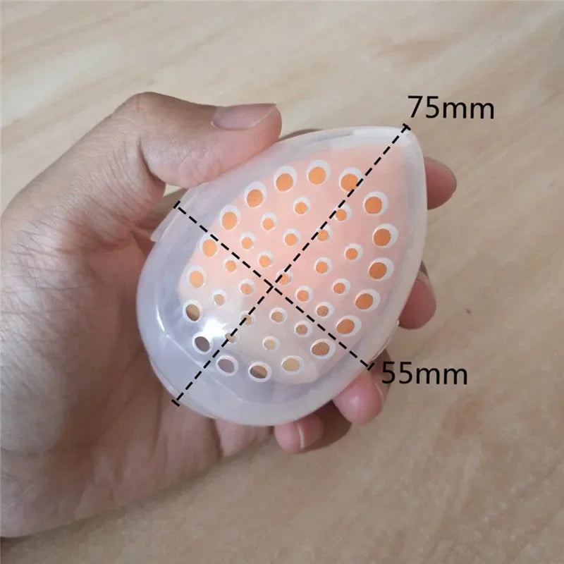 Egg-Shaped Makeup Sponge Storage Box | Portable Puff Case Sponge Storage Case QXL