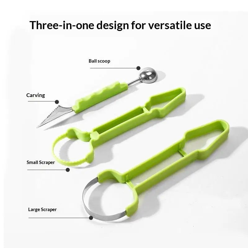 3-in-1 Fruit Knife | Watermelon Carving, Baller & Peeler Tool Fruit Carving Tool QXL