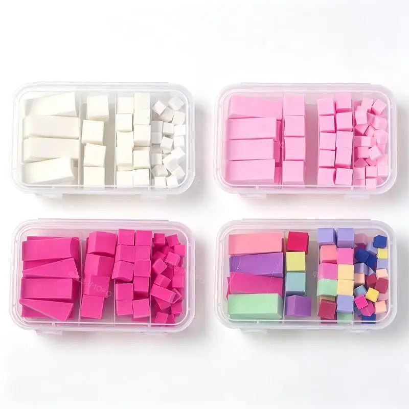 100-Pc Gradient Nail Art Sponge Kit | Ombre Manicure Set Nail Art Sponge Kit QXL