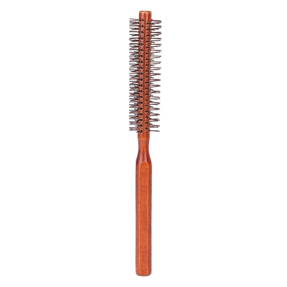 Wooden Round Hair Brush | Nylon Bristles for Blow Drying Round Hair Brush QXL A