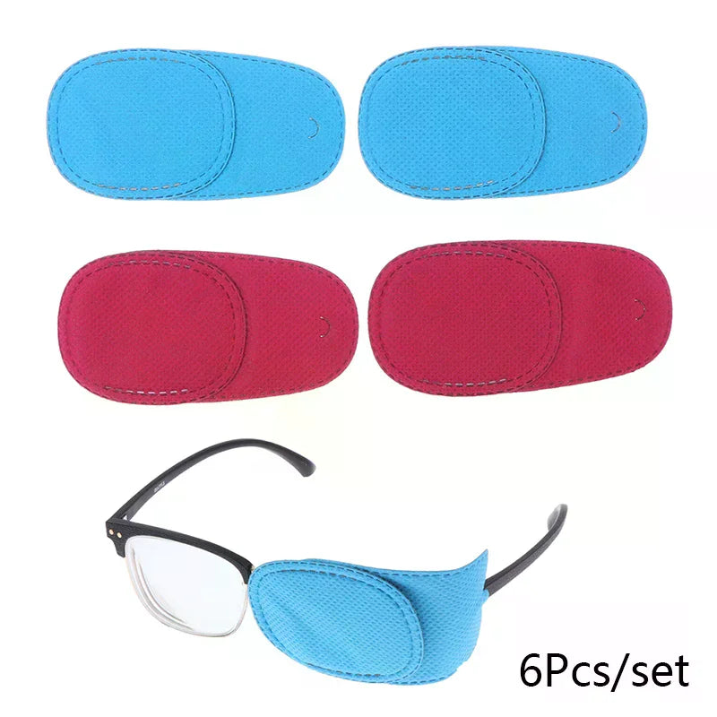 6-Pack Kids Eyeglass Eye Patches | Soft Reusable Non-Woven Kids Eye Patch QXL