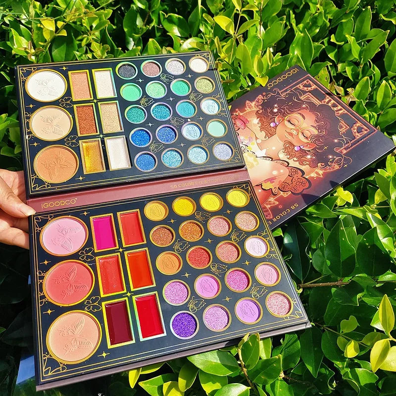58-Color Eyeshadow Palette – Matte Shimmer Metallic Glitter Eyeshadow Palette QXL