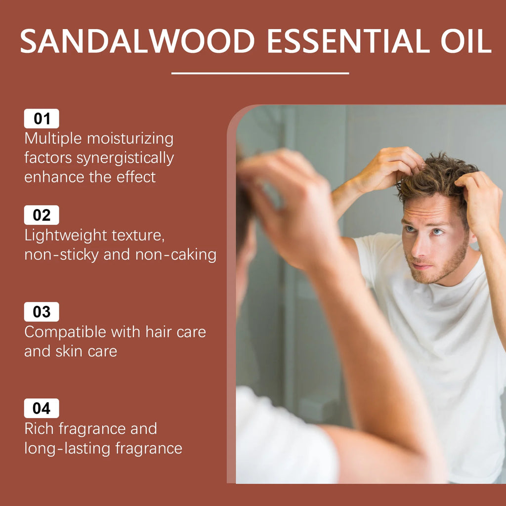 WIYUN Sandalwood Essential Oil – Hair & Skin Care 50ml Hair & Skin Essential Oil QXL