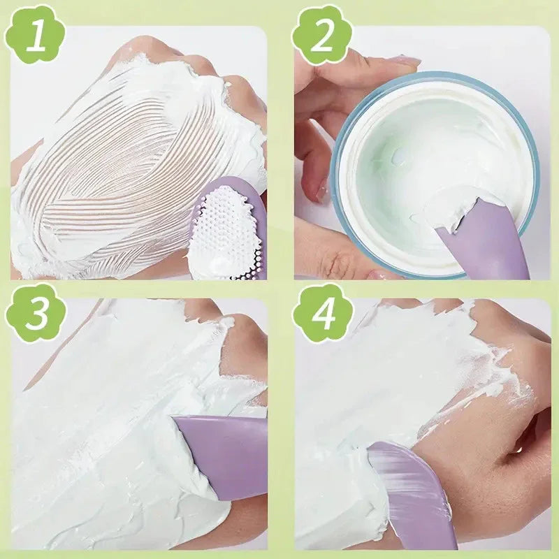Silicone Face Brush Set – Mask Applicator & Lip Exfoliator Facial Brush Set QXL
