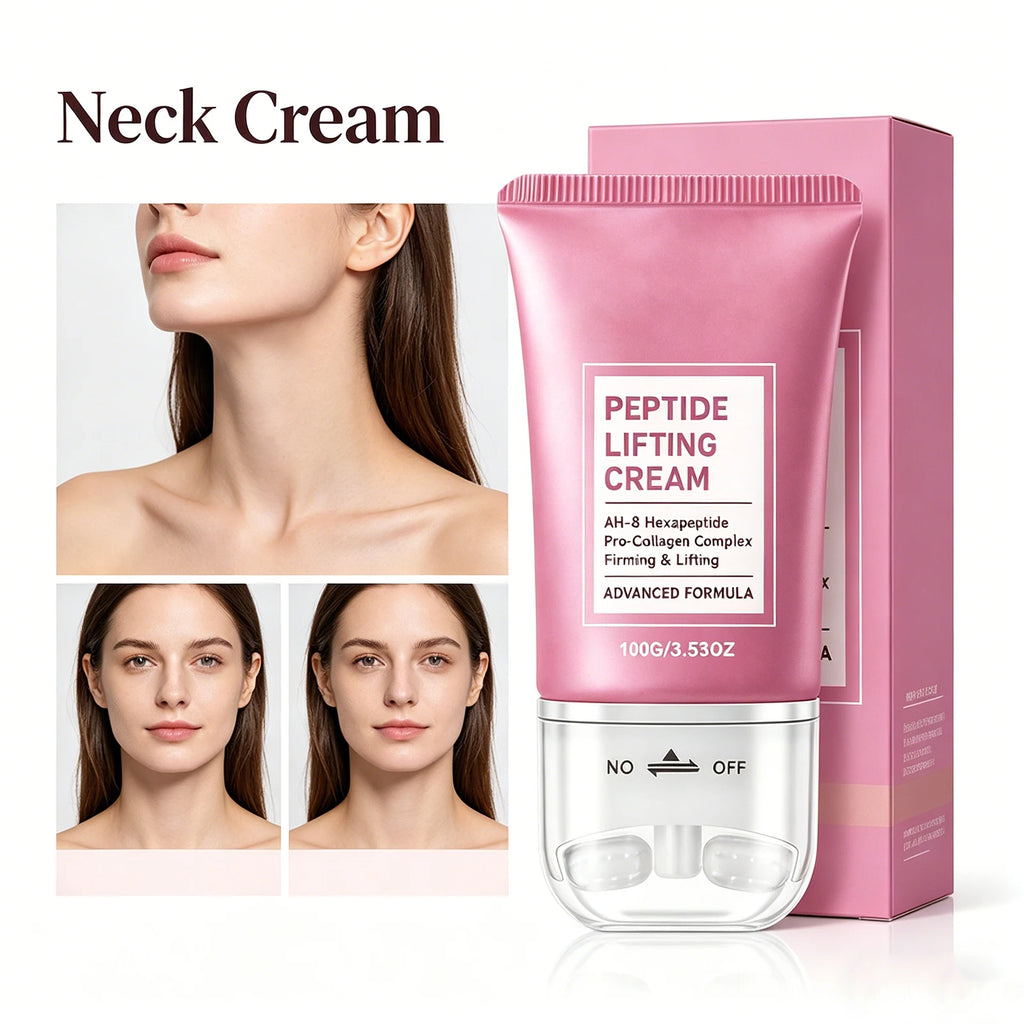 Firming Neck Cream with Roller Massager – Lifting & Brightening Neck Firming Cream QXL