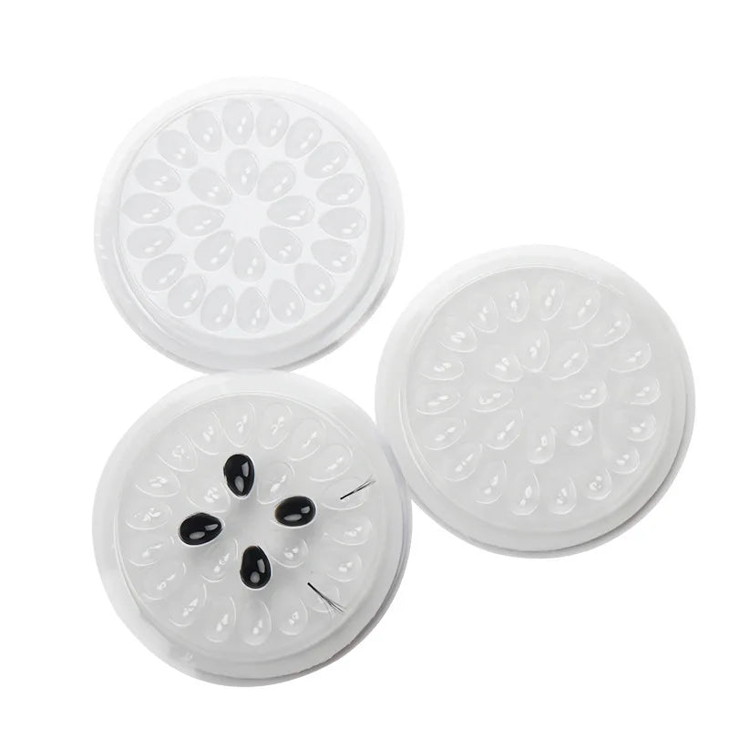 100-Pack Disposable Eyelash Glue Holder Pallets | Flower Shape Lash Extension Supplies QXL
