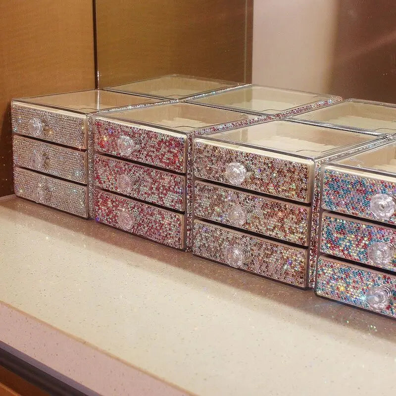 Acrylic Dustproof Makeup & Jewelry Organizer with Drawers Makeup & Jewelry Organizer QXL