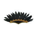 Colorful Feather Headdress | Adjustable Carnival Costume Costume Headdress QXL Black