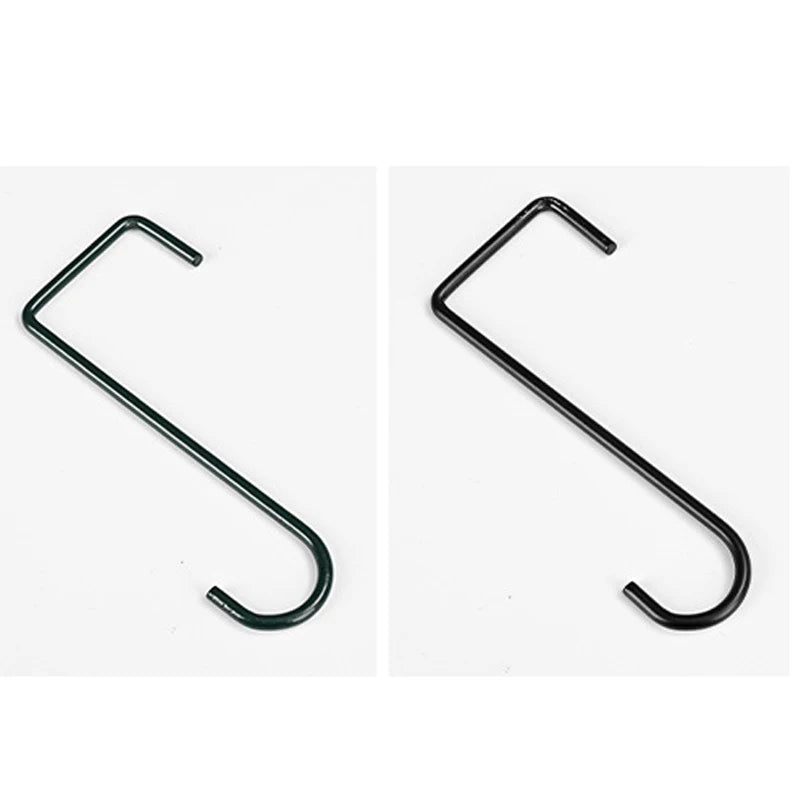Rustproof Black Garden Fence Hooks | 2/4/8 Pack Outdoor Garden Fence Hooks QXL 2pcs