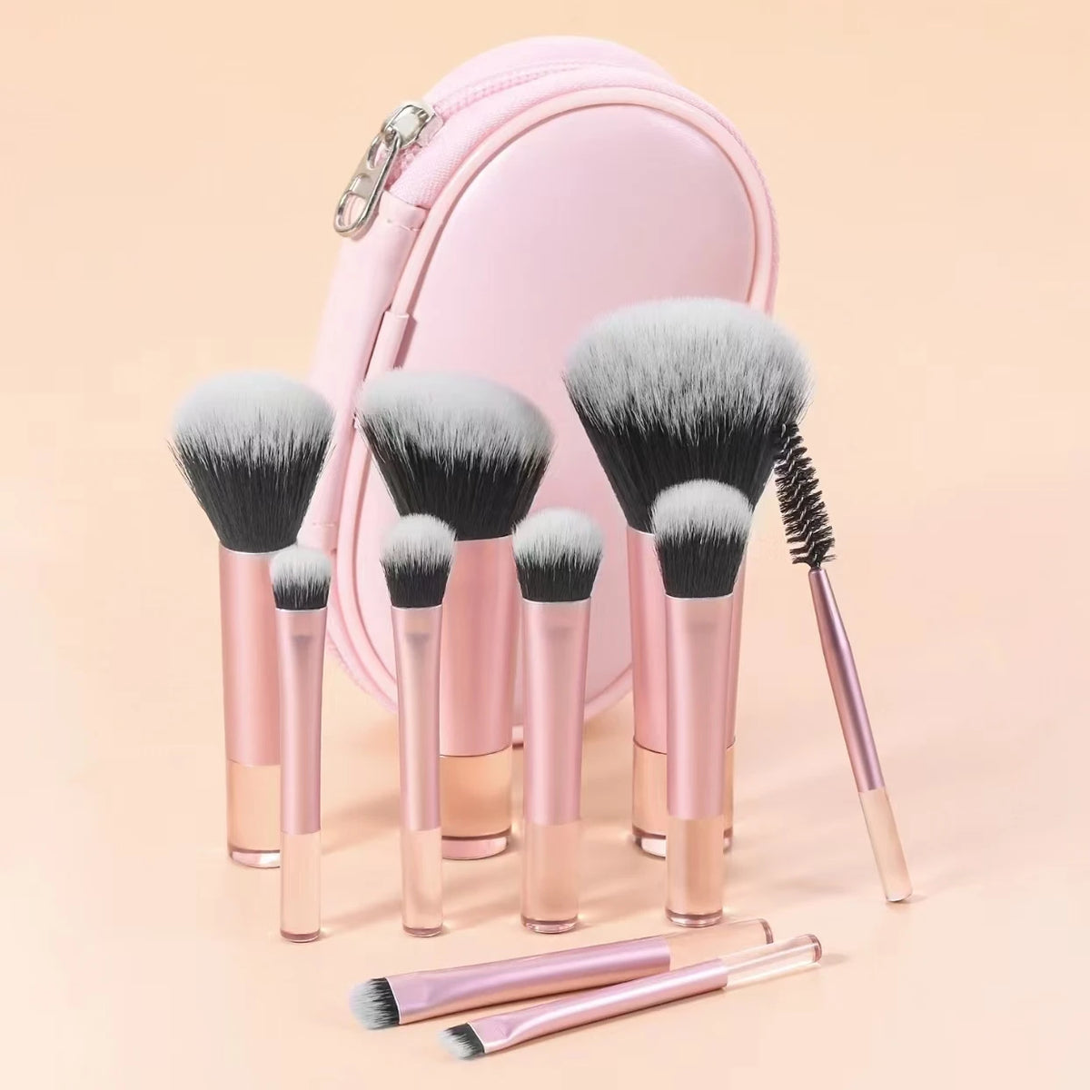 10-Piece Mini Makeup Brush Set | Portable Travel Brushes Travel Makeup Brush Set QXL