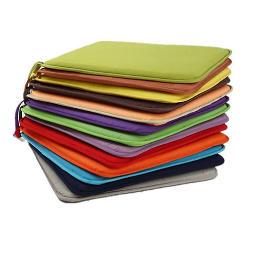 Cotton Blend Chair Seat Cushion 40x40cm | 7 Colors Tie-On Chair Seat Cushion QXL