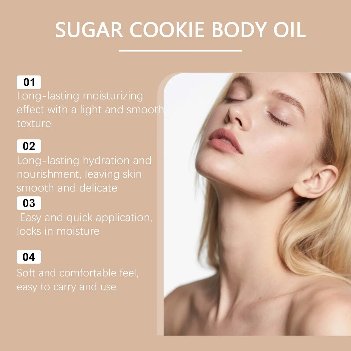 Roxelis Sugar Cookie Body Oil – Moisturizing Skin Oil 30ml Moisturizing Body Oil QXL