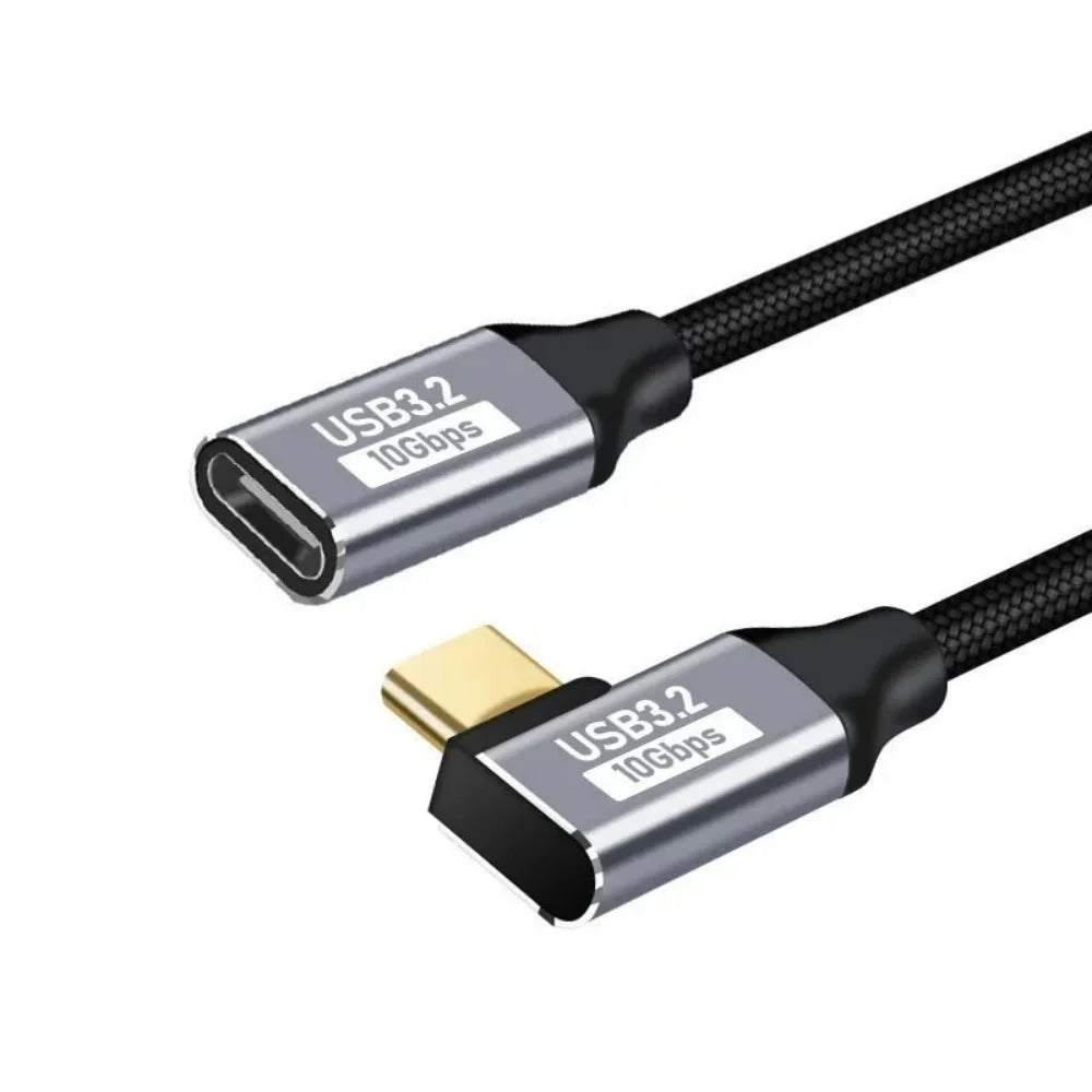 100W USB-C Extension Cable 5A Fast Charging 10Gbps 4K 60Hz USB-C Extension Cable QXL D 1m