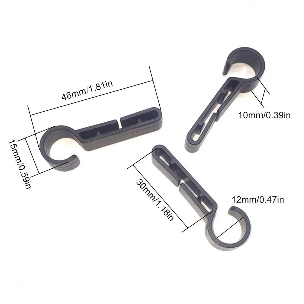 10-Pack Hard Hat Headlamp Clips | Non-Slip ABS Safety Hooks Hard Hat Accessories QXL 10pcs