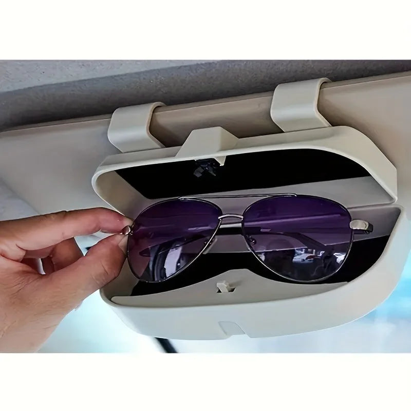 Car Sun Visor Glasses Holder | Universal Clip-On Storage Box Car Glasses Holder QXL