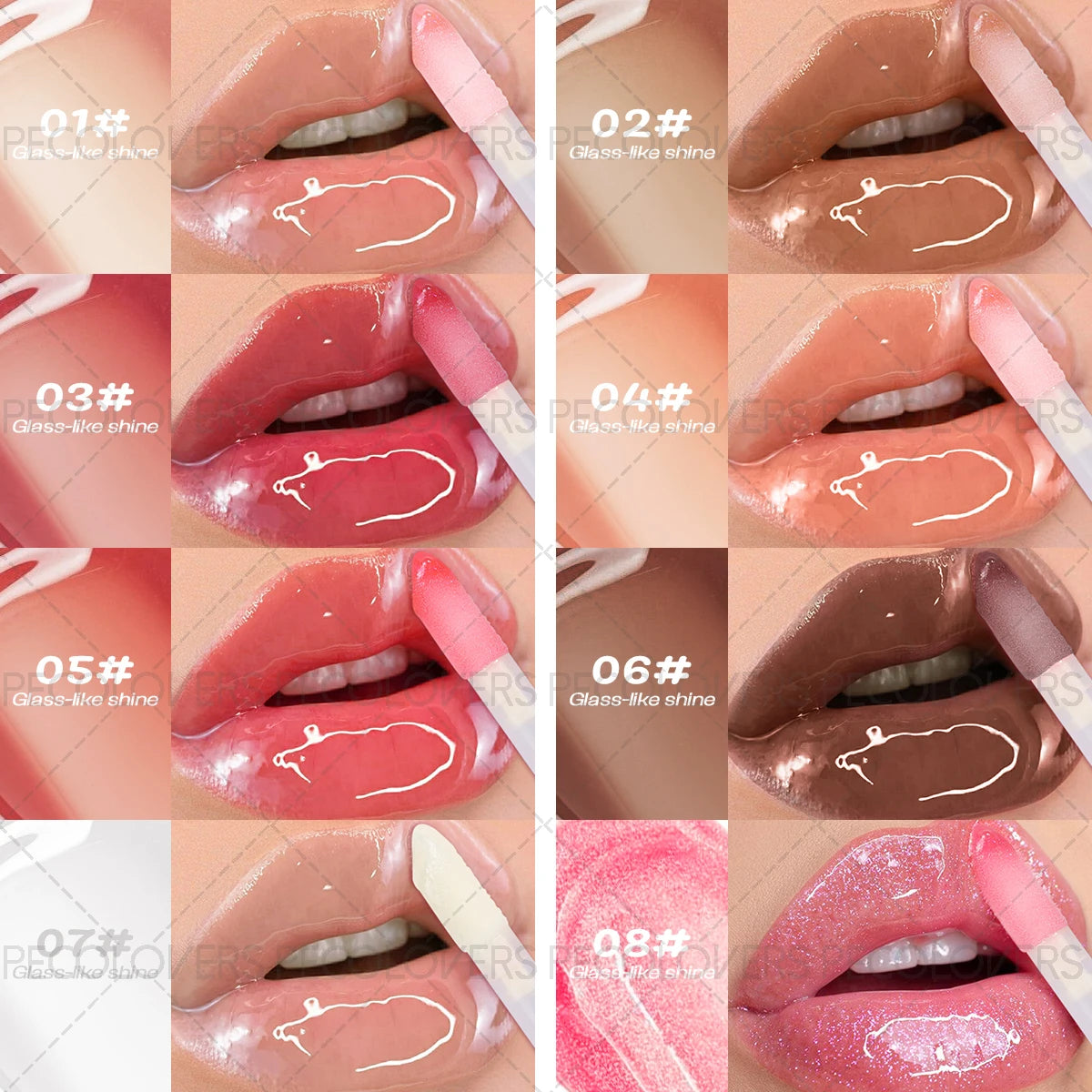 PECOLOVERS Tinted Lip Oil Gloss | Long-Lasting Moisture Tinted Lip Oil Gloss QXL