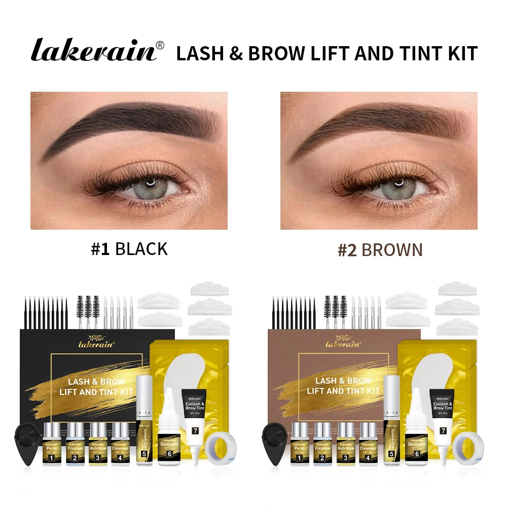 Lash Lift & Brow Lamination Tint Kit – Complete At-Home Set Lash & Brow Lift Kit QXL