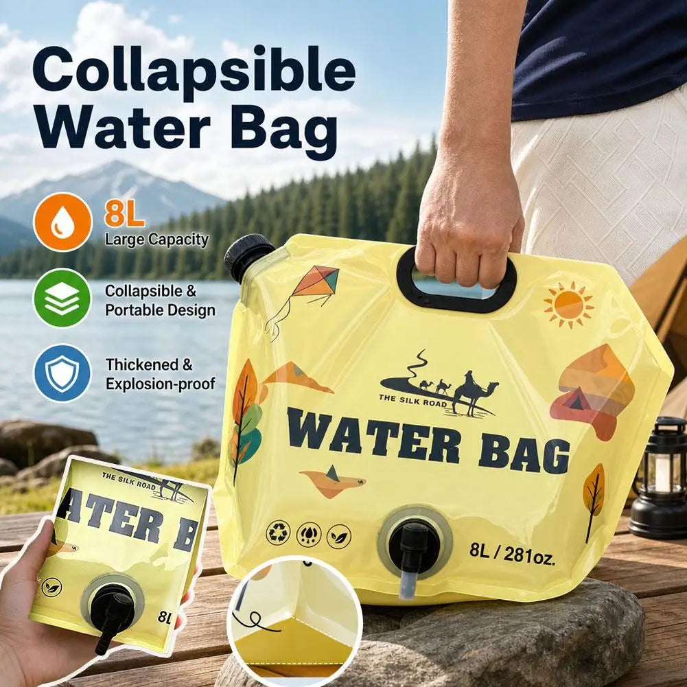 8L Foldable Camping Water Bag | Portable Collapsible Container Collapsible Water Container QXL