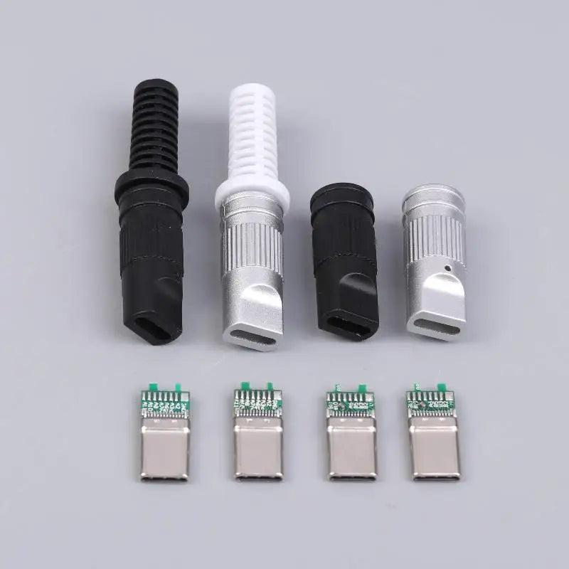 USB-C 24-Pin Male Solder Connector | 3A Fast Charging DIY USB-C Solder Connector QXL