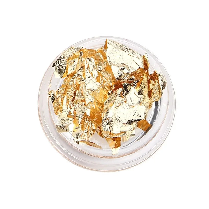 Gold Silver Copper Nail Foil Flakes & Glitter Sequins 1–5 Pack Nail Foil Flakes QXL