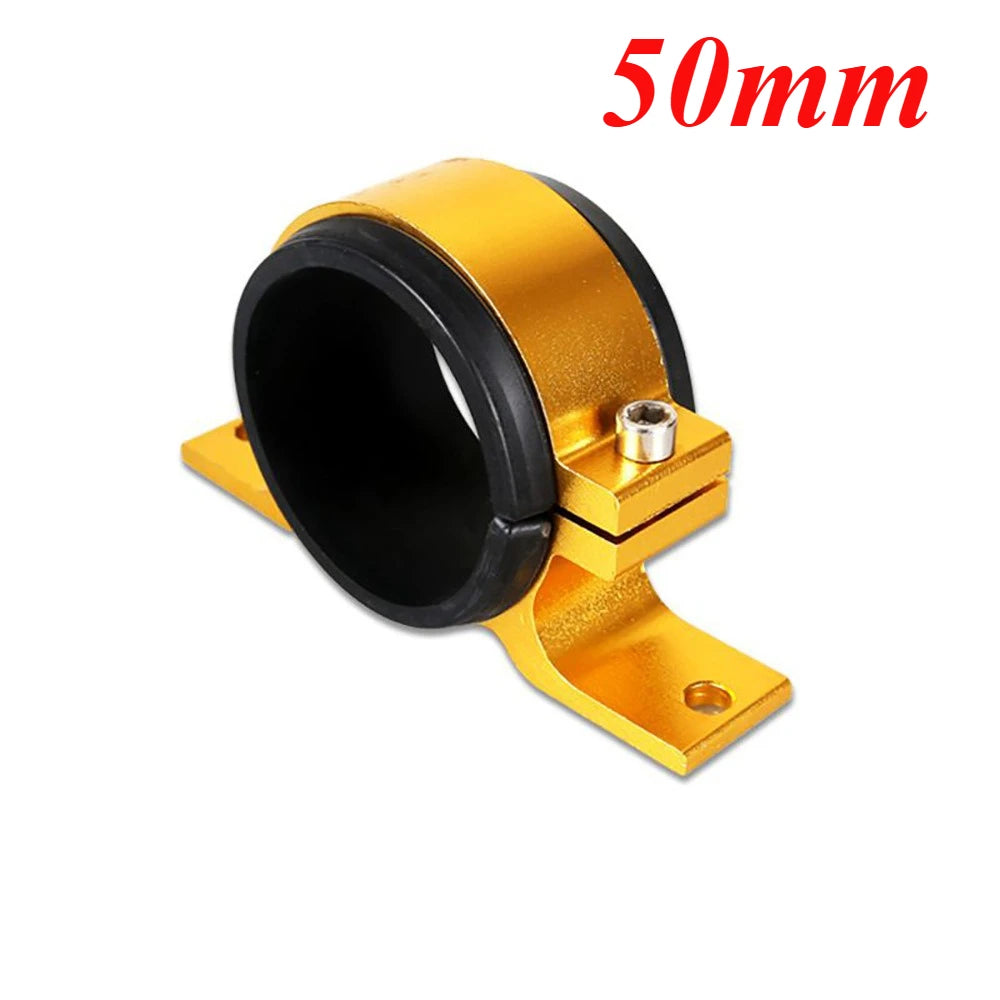50/58mm CNC Aluminum Fuel Pump Mounting Bracket | Rubber Liner Fuel Pump Bracket QXL Gold 50mm