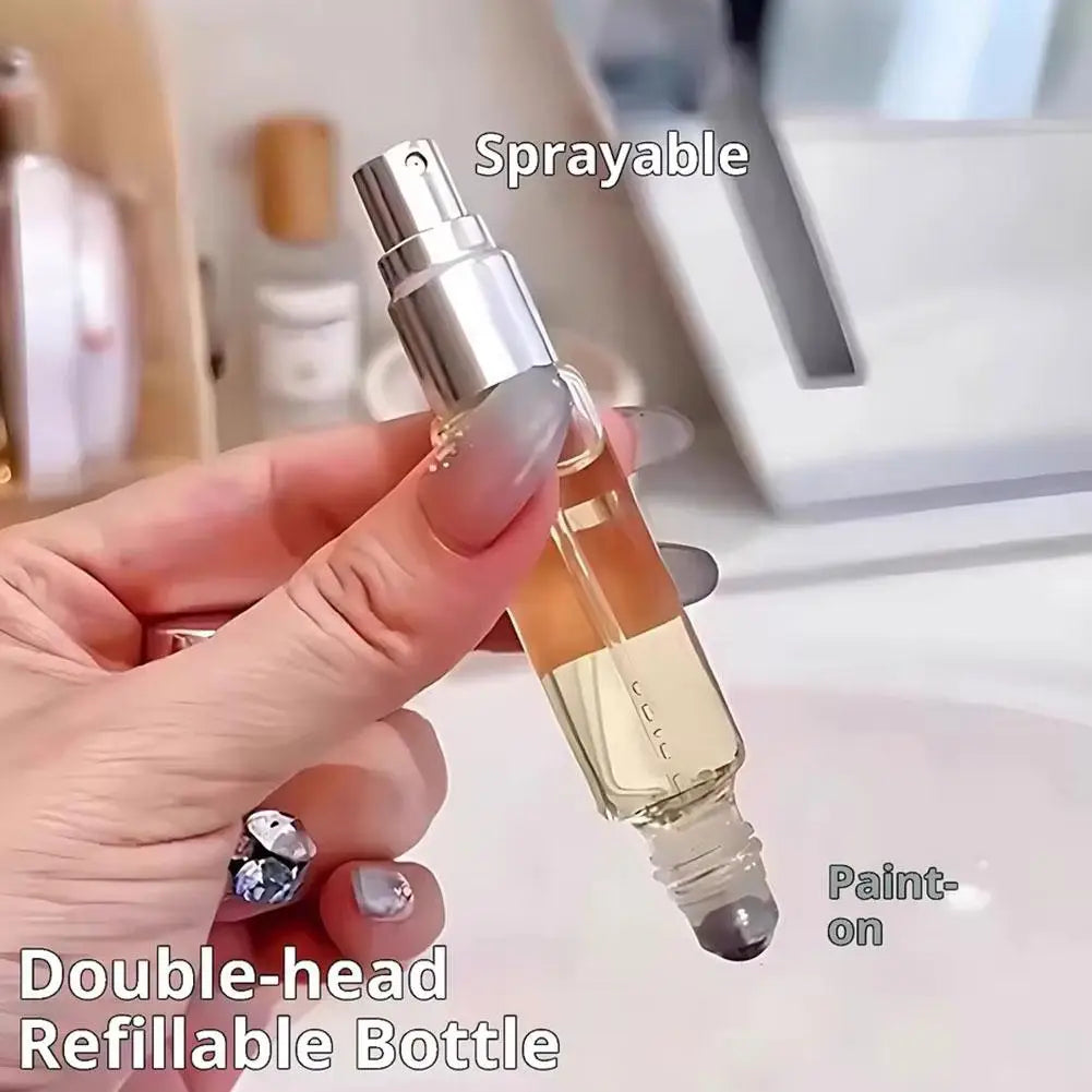 10ml Dual-Head Refillable Perfume Spray & Roll-On Bottle Refillable Perfume Bottle QXL