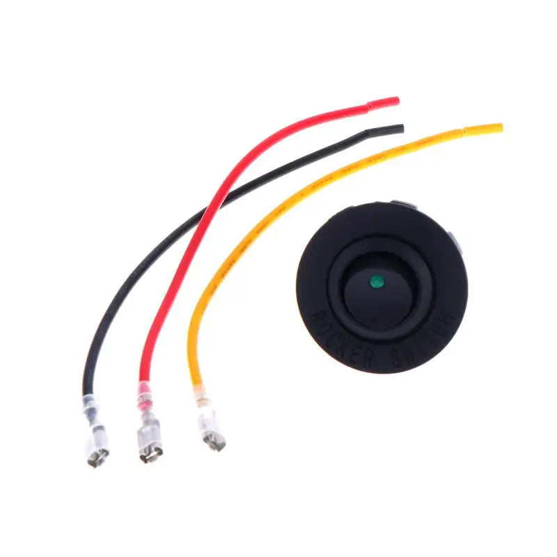 12V DC Round LED Switch 16A – Car Truck Boat SPST On/Off LED Toggle Switch QXL Green