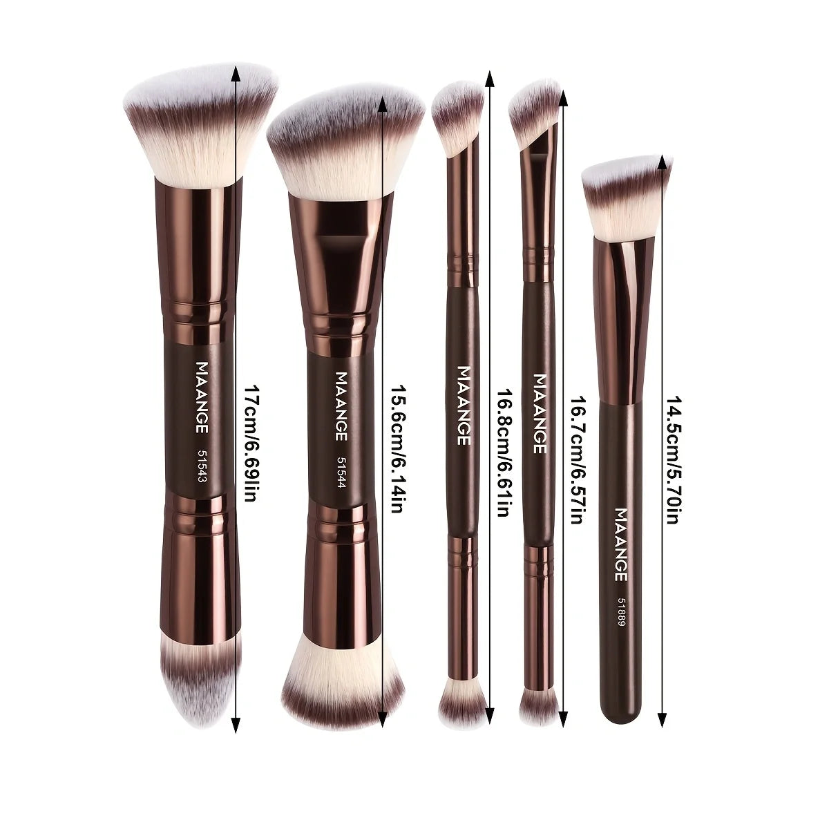 MAANGE 5-Piece Makeup Brush Set | Foundation & Eyeshadow Kit Makeup Brush Set QXL