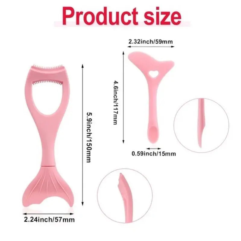 2-Pc Winged Eyeliner Stencil & Mascara Shield | Silicone Set Eyeliner Stencil Set QXL