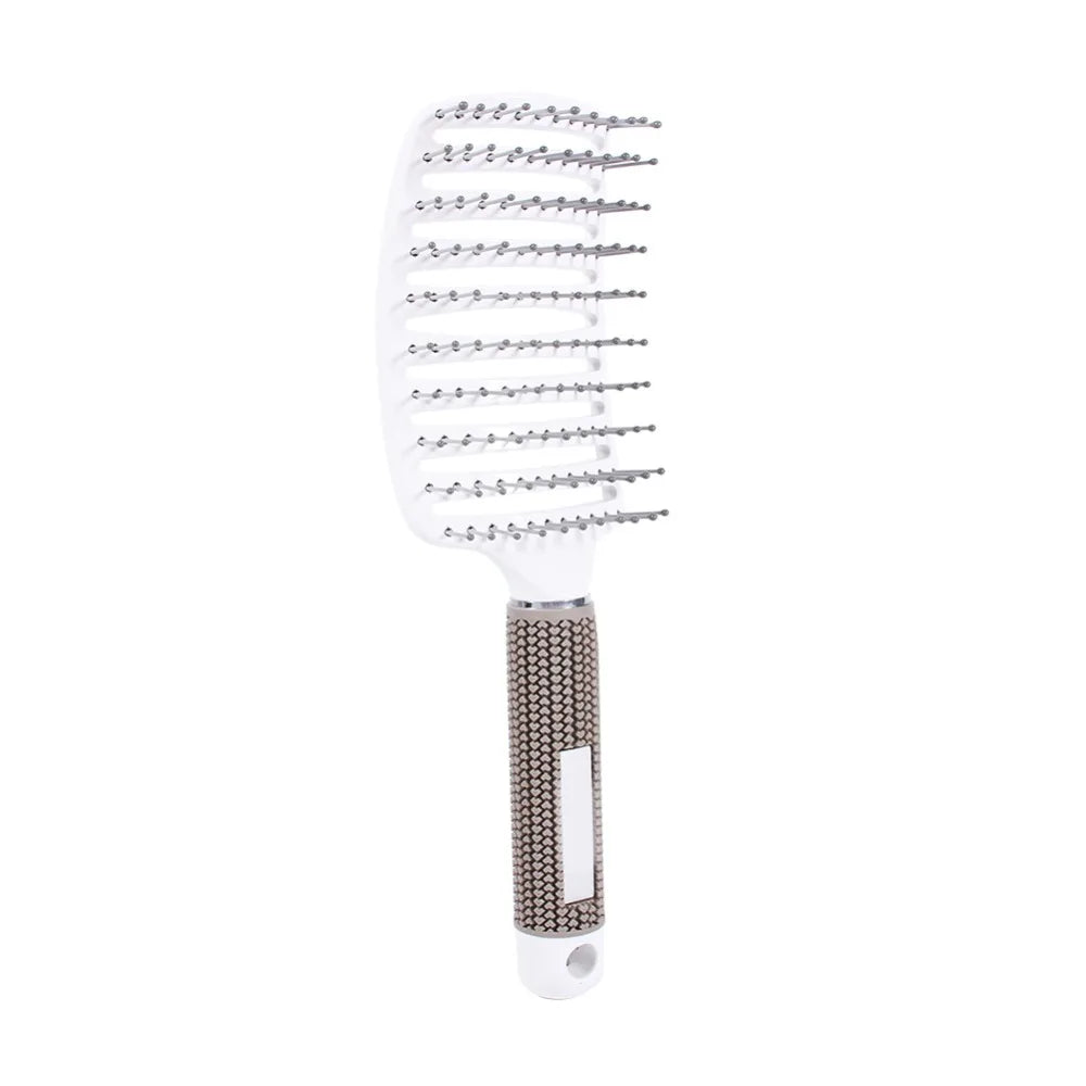 Anti-Static Curved Vent Hair Comb | Wide Tine Detangler Hair Detangling Comb QXL